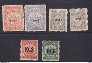 El Salvador Overprint 1901/1916/1918 Municipal Revenue Fiscal Tax MH 15954