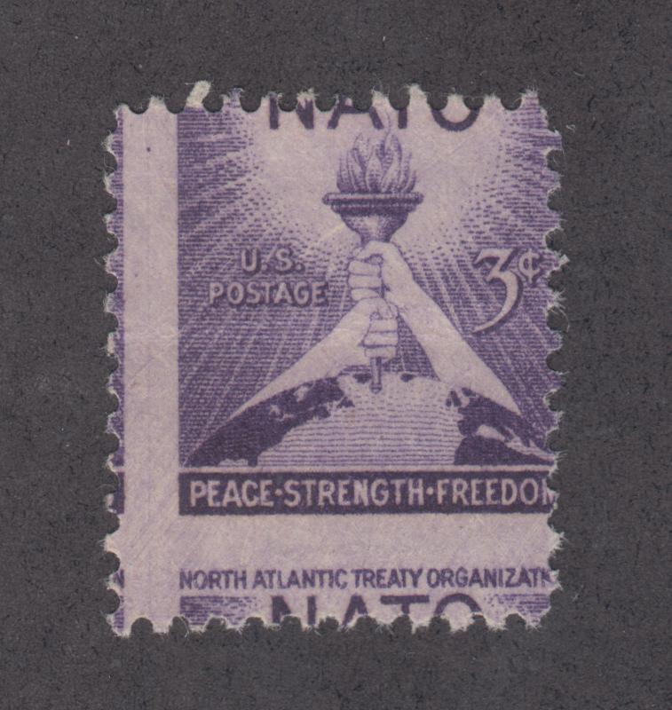 Us Sc 1008 Mnh 1952 3c Nato 2 Way Misperf Vf Error Hipstamp