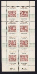 2001 - #1900 Full SS Sheet MNH -  Canada Post Stamps - 150 Years 3d Beaver 