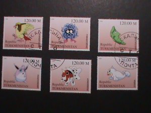 TURKMENISTAN -2000 LOVELY FAMPOUS POKEMON CTO FANCY POSTAL CANCEL VERY FINE