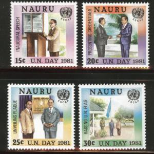 NAURU Scott 232-5 MH* 1981 UN day stamp set