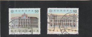 Switzerland  Scott#  861-862  Used  (1990 Post Offices)