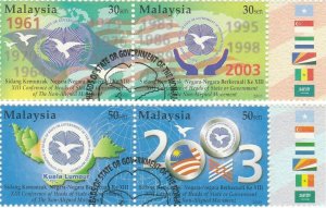 MALAYSIA 2003 XIII CHOGM Set of 2 Horizontal Pairs CTO SG#1116a & 1118a