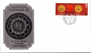 FDC Cayman Islands 1976 - Bicentenary American Independence - F37869