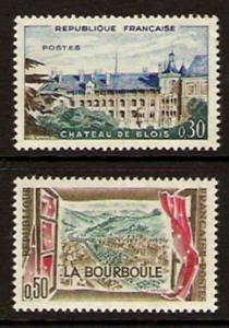 France #965-66 Blois Chateau, Bourboule NH Cat. $ 1.50