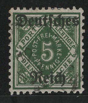 German States Wurttemberg Scott # O59, used