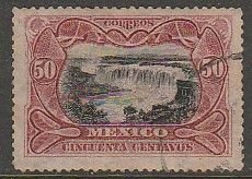 MEXICO 309, 50¢ JUANACATLAN FALLS. USED. VF. (957)