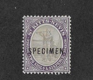 St Kitts & Nevis  Sc #9   2sh6p  'Specimen'  OG VF