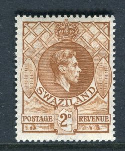 SWAZILAND; 1938 early GVI issue fine Mint hinged Shade of 2d. value