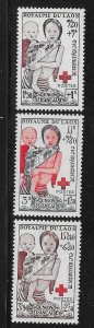 Laos 1953 Laotian Children Red Cross Sc B1-B3 MH A2632