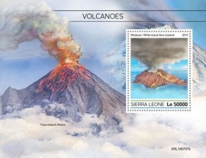 Sierra Leone - 2019 Volcanoes on Stamps - Stamp Souvenir Sheet - SRL190707b