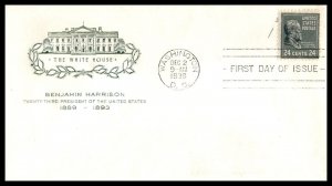 1938 Presidential series Prexy Sc 828-45 FDC with House of Farnam cachet (DS