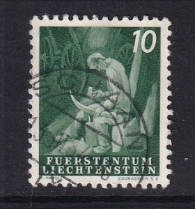Liechtenstein  #248  used  1951  labourer 10c