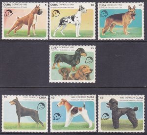 Cuba 3393-99 MNH 1992 Various Dogs Full set of 7 Very Fine