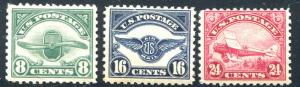 C4-C6 1923 2nd Issue US Air Mail Set Mint Never Hinged CV $285.00