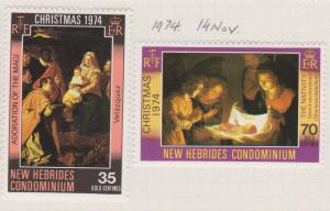 British New Hebrides Sc#194-195 MH