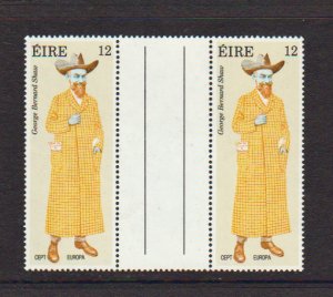 Ireland 478 Gutter Pair Europa 1980 George Bernard Shaw MNH