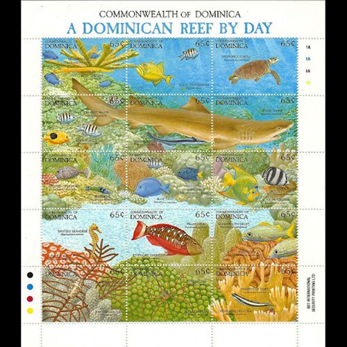 DOMINICA 1992 - Scott# 1479 Sheet-Marine Life NH