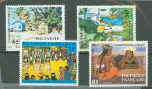 French Polynesia #404-407  Single (Complete Set) (Art) (Paintings)
