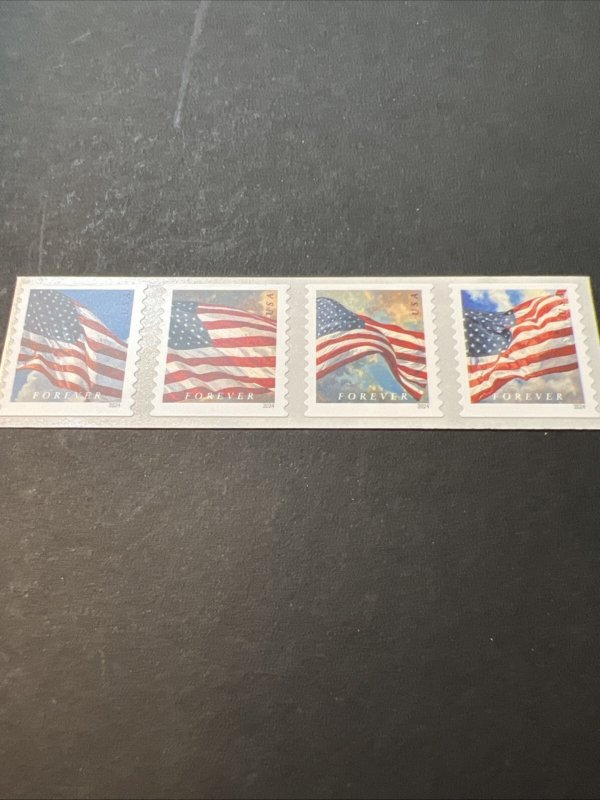 Scott #5879-82-2024 U.S. FLAGS- Coil Strip Of 4 MNH-US