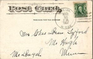 United States North Dakota Amenia 1907 4a-bar  1880-1987  PC  Some edge wear.