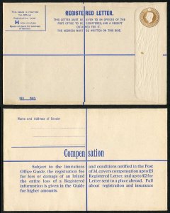 RP57 KGVI 5 1/2d Registered Envelope Size H Serif IMPRINT EMERSON MAKE Mint