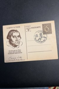 Germany Martin Luther postal card used P285 lot #26