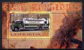 UDMURTIA - 2006-Fire Engines #2-Perf Souv Sheet -Mint Never Hinged-Private Issue