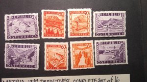 Austria 1947 Definitives  Scott# 500-515 complete MNH VF-XF set of 16