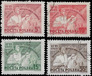 Poland 1949-50 Sc 460-63 U cto vf