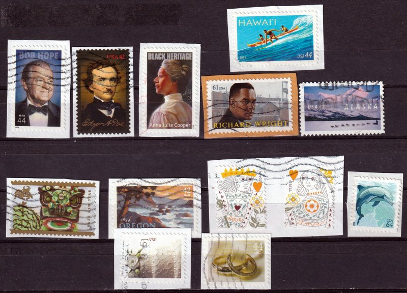 USA 2009- Vf-Used group of 12 Stamps...see scan