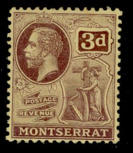 MONTSERRAT GV SG53, 3d purple/yellow, M MINT.