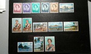 St Lucia #182-95 mint hinged e206 9922