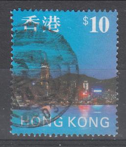 Hong Kong 1997 Sc 776 Night View $10 Used