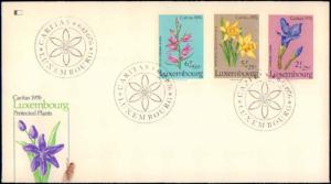 Luxembourg, Flowers, First Day Cover