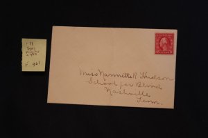 Scott US 499 (uncancelled) on cover ) (#961)