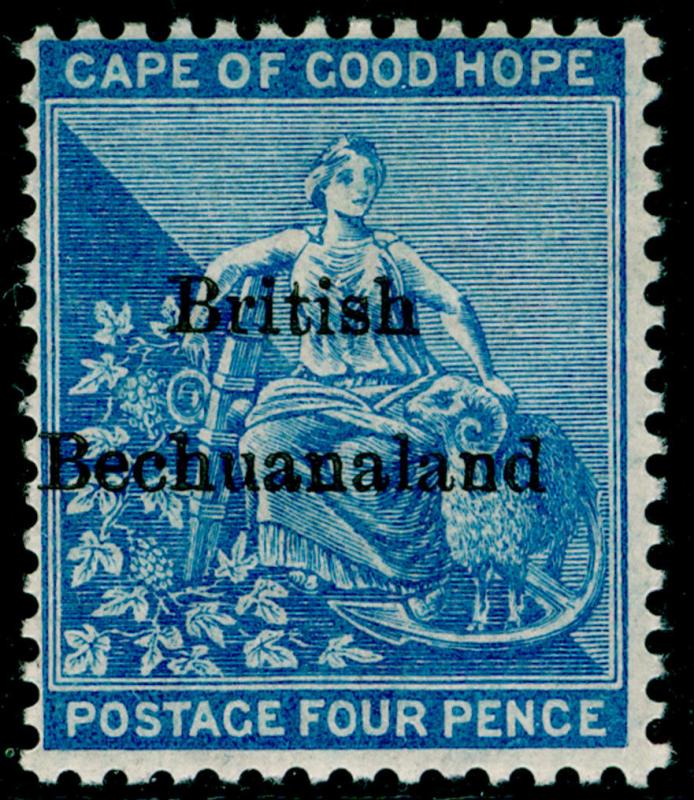 BECHUANALAND SG3, 4d dull blue, LH MINT. Cat £90.