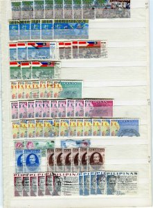 PHILIPPINES; 1960s fine DUPLICATED USED LOT , + POSTMARKS