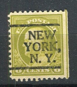 USA; Early 1900s Presidential series fine used 8c. PRE-CANCEL issue