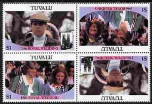 Tuvalu 1986 Royal Wedding (Andrew & Fergie) $1 imperf...