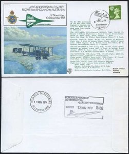 FF10a 60th Ann if the 1st Flight Fron England to Austrailia Standard Cover