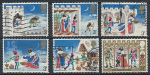 Great Britain SG943-948 SC# 709-714 Used Set Christmas 1973 see detail & scan