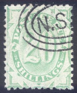 Australia 1903 20s Emerald Postage Due Perf 11 Scott J22 SG D44 VFU Cat $5,500