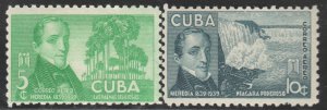 1940 Cuba Stamps Sc C 34-35 Heredia and Niagara Falls Complete Set   NEW