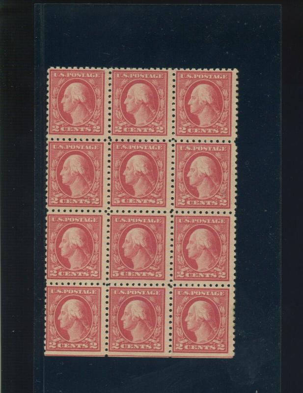 Scott #467 Washington Perf 10 Double Error Block of 12 Stamps  (STOCK #467-2)