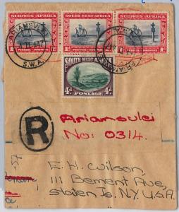 SOUTH AFRICA  -  POSTAL HISTORY - PART of  COVER: HAND WRITTEN Registered label