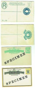 NYASALAND SPECIMEN Overprints on six postal stationery cards - 41541
