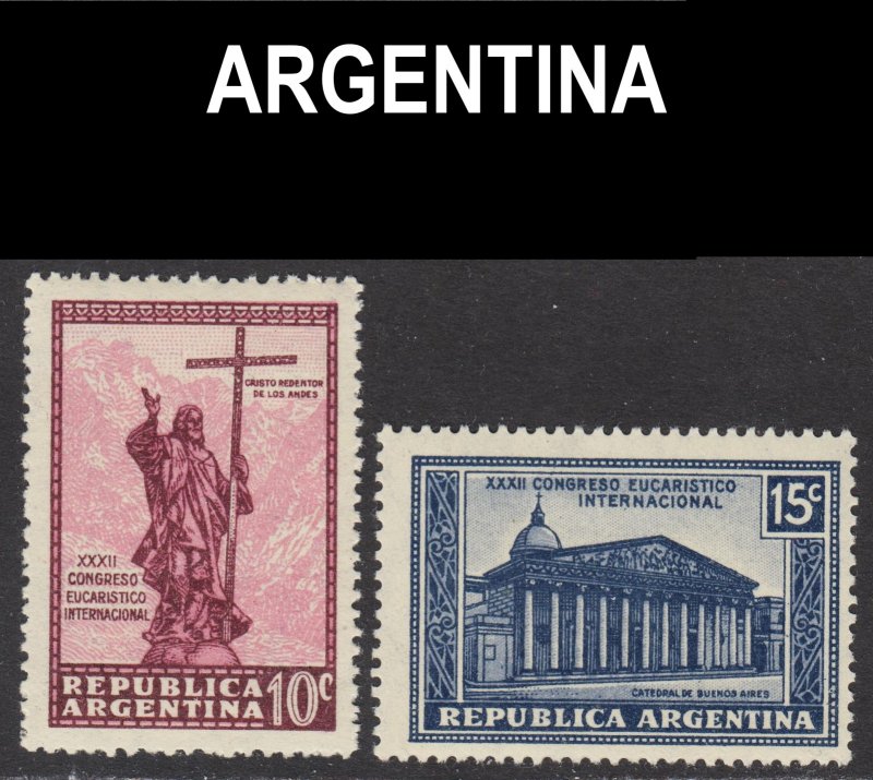 Argentina Scott 414-15 complete set F to VF mint OG NH.