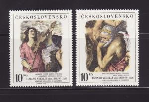 Czechoslovakia 2197a-2197b Set MNH Art, Titian Paintings