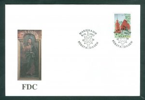 Aland. FDC 1993. Christmas Sottunga Church. Sc. # 42.